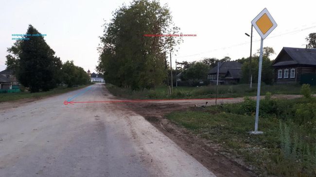 Место ДТП в селе Буйское Место ДТП в селе Буйское