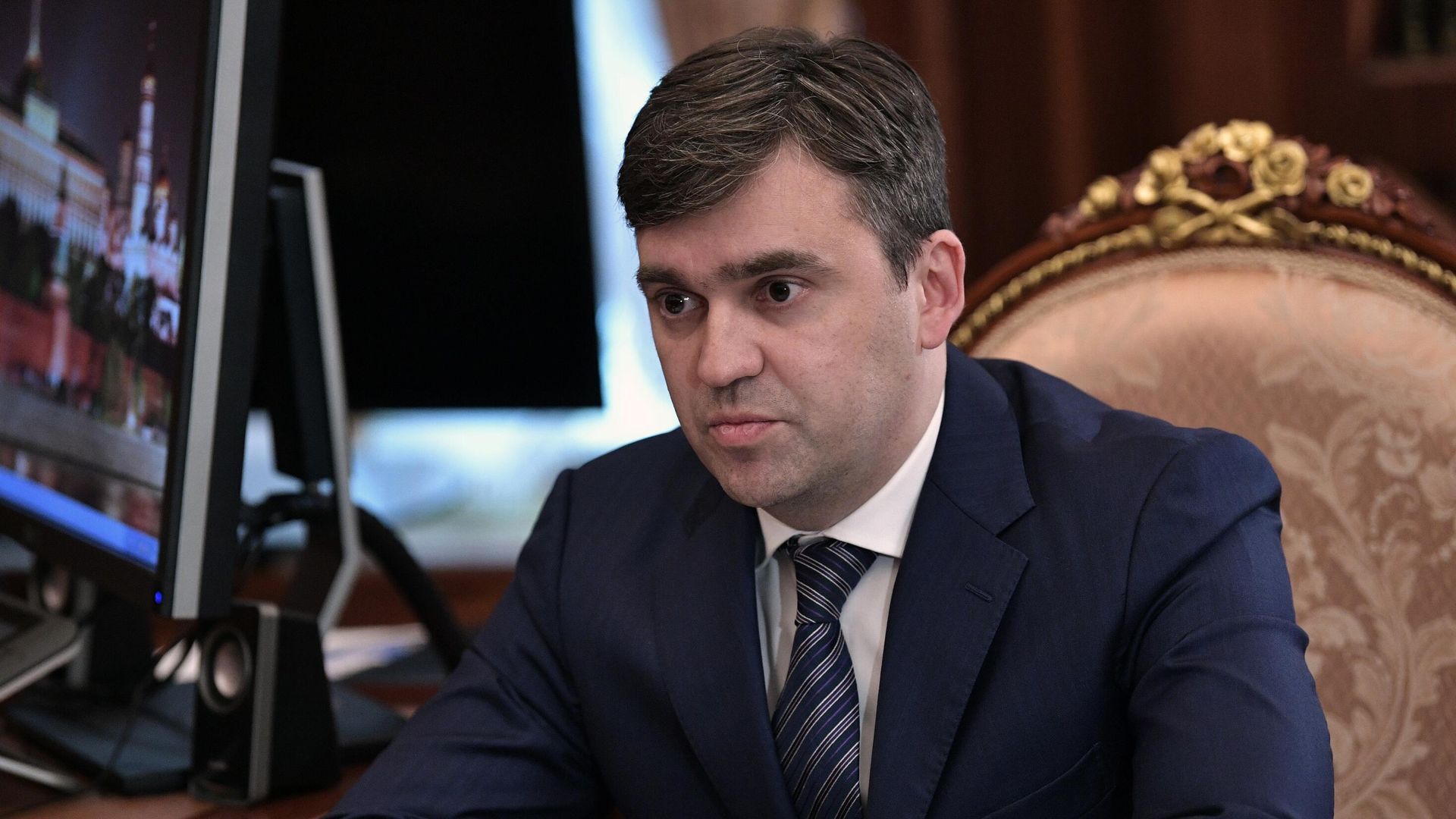 Губернатор Ивановской области Станислав Воскресенский во время встречи с президентом РФ Владимиром Путиным Губернатор Ивановской области Станислав Воскресенский во время встречи с президентом РФ Владимиром Путиным - РИА Новости, 1920, 06.04.2021