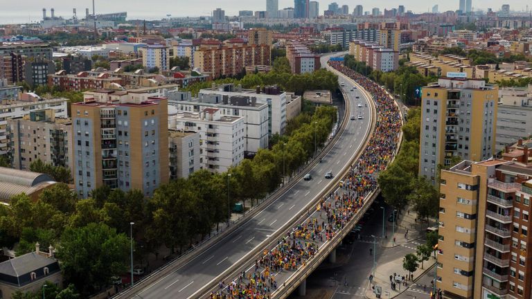 Акция протеста в Барселоне Акция протеста в Барселоне