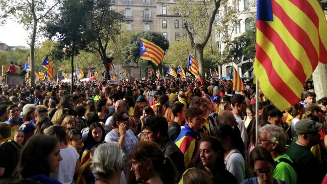 Акция протеста в Барселоне Акция протеста в Барселоне
