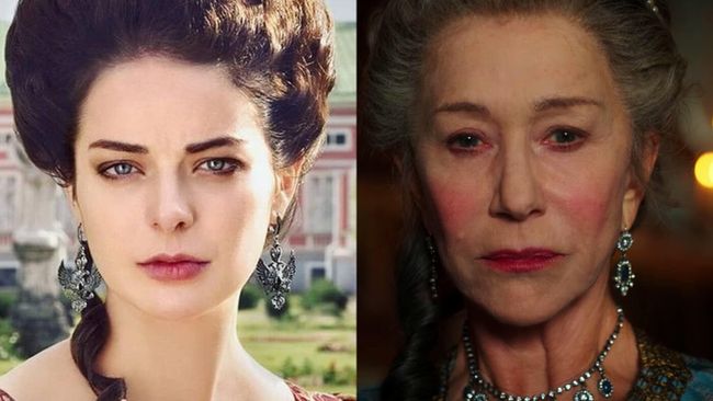 Марина Александрова в сериале Екатерина. Самозванцы и Хелен Миррен в сериале Екатерина Великая Марина Александрова в сериале Екатерина. Самозванцы и Хелен Миррен в сериале Екатерина Великая