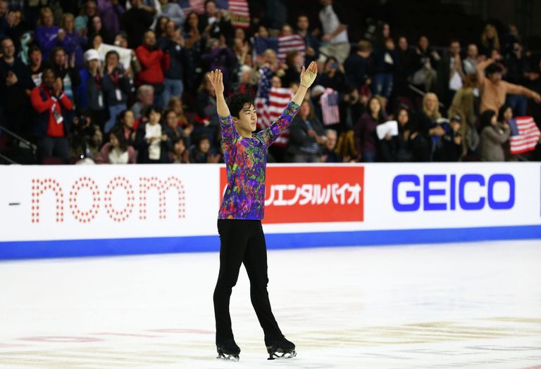 Натан Чен во время произвольной программы Skate America Натан Чен во время произвольной программы Skate America