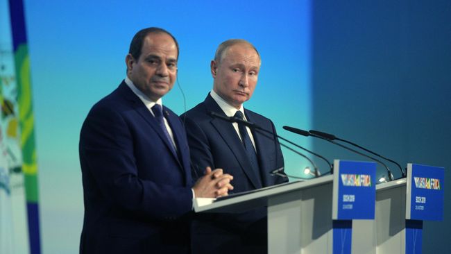 Президент РФ Владимир Путин и президент Арабской республики Египет Абдель Фаттах ас-Сиси Президент РФ Владимир Путин и президент Арабской республики Египет Абдель Фаттах ас-Сиси
