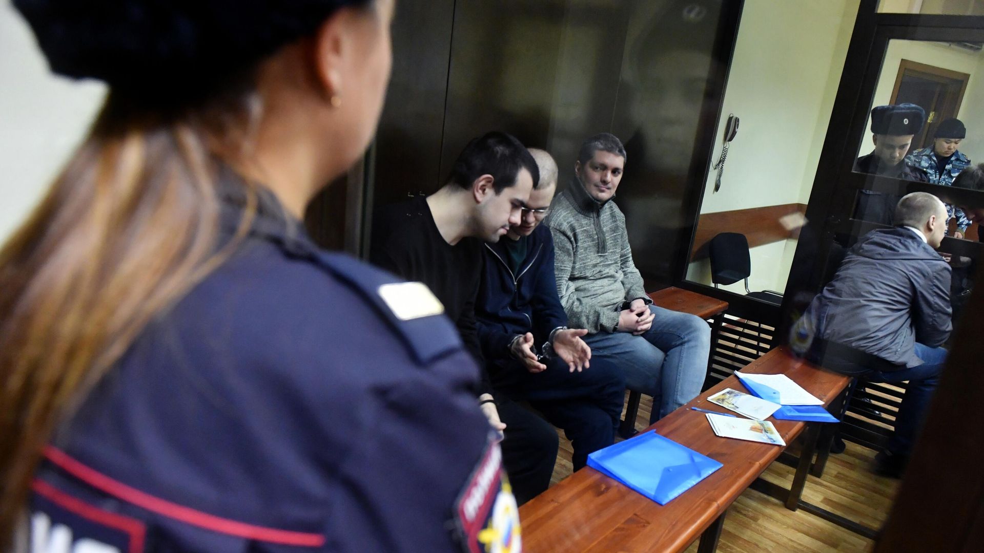 Участники движения Новое величие на заседании Люблинского районного суда города Москвы Участники движения Новое величие на заседании Люблинского районного суда города Москвы - РИА Новости, 1920, 14.07.2020