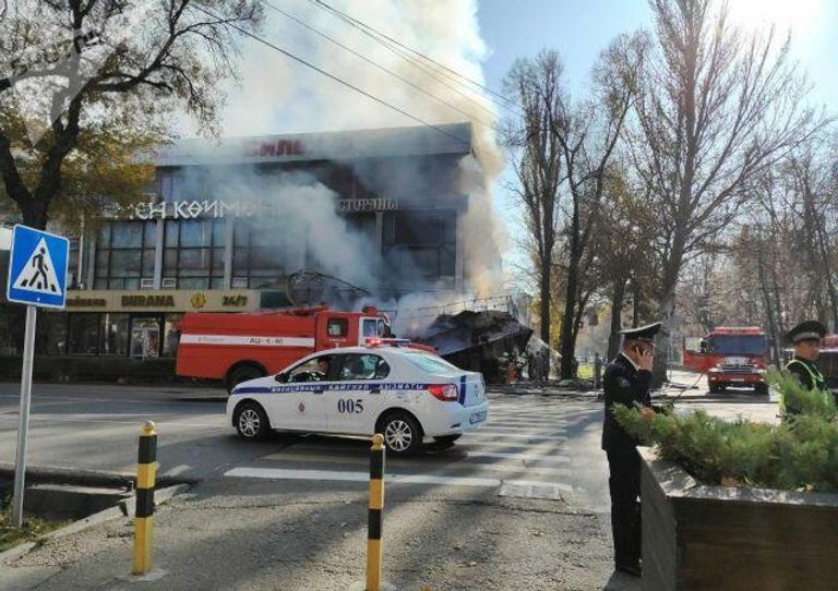 На месте взрыва в Бишкеке. 8 ноября 2019 На месте взрыва в Бишкеке. 8 ноября 2019