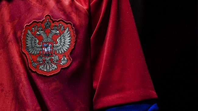 Герб РФ на игровой форме сборной России Герб РФ на игровой форме сборной России