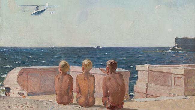 Александр Дейнека Будущие летчики, 1938, холст, масло, Государственная Третьяковская галерея, Москва Александр Дейнека Будущие летчики, 1938, холст, масло, Государственная Третьяковская галерея, Москва