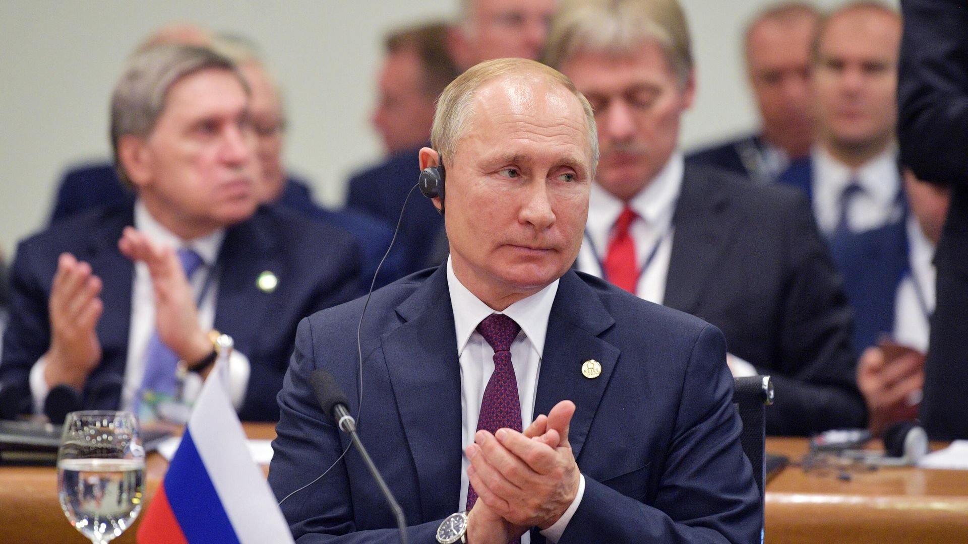 Президент РФ Владимир Путин на заседании лидеров стран БРИКС Президент РФ Владимир Путин на заседании лидеров стран БРИКС - РИА Новости, 1920, 14.11.2019