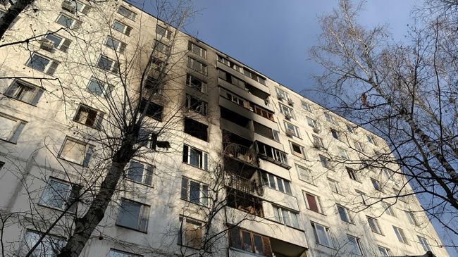 Последствия пожара в жилом доме на улице Удальцова в Москве. 15 ноября 2019 Последствия пожара в жилом доме на улице Удальцова в Москве. 15 ноября 2019