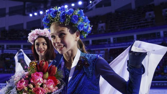 Евгения Медведева и Александра Трусова