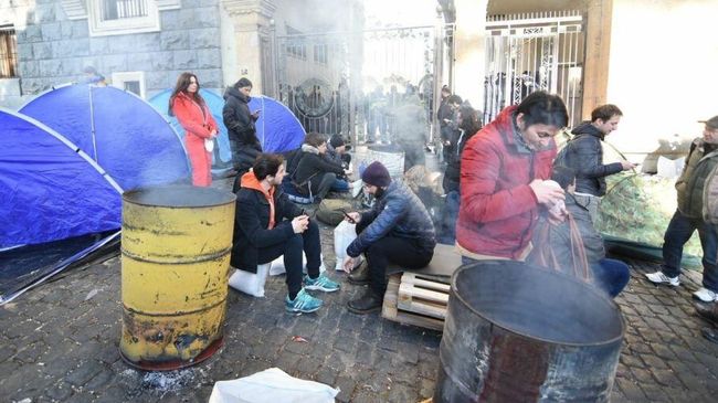 Акция протеста у парламента Грузии. 18 ноября 2019 Акция протеста у парламента Грузии. 18 ноября 2019