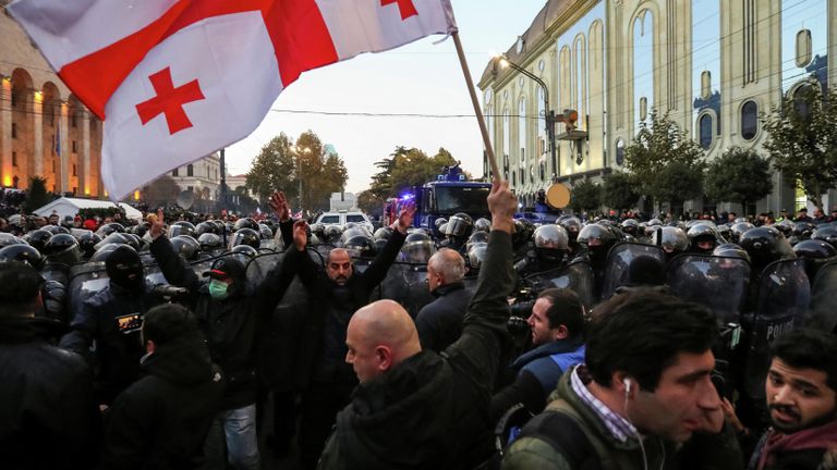Акции протеста в Тбилиси