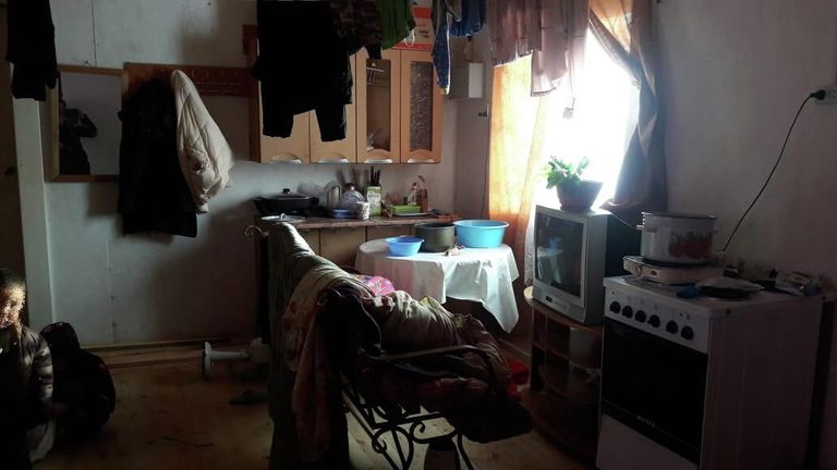 Интерьер дома, где были заперты дети