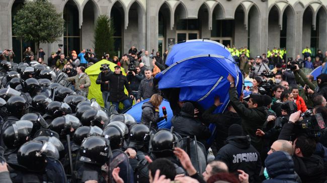 Акция протеста в Тбилиси Акция протеста в Тбилиси