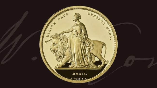 Монета из серии Great Engravers, сделанная по образцу работы Уильяма Вайона Монета из серии Great Engravers, сделанная по образцу работы Уильяма Вайона