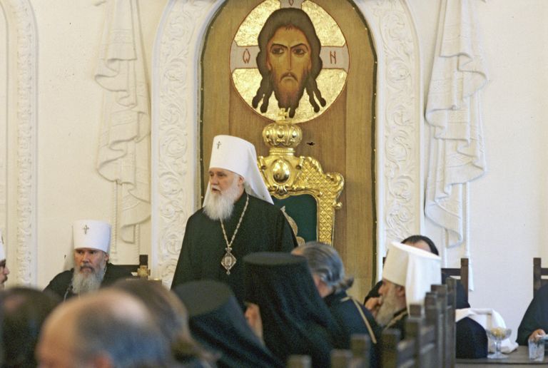 Патриарший Экзарх Украины, Митрополит Киевский и Галицкий Филарет в Свято-Данилове монастыре. Поместный Собор Русской Православной Церкви. 6 июня 1990