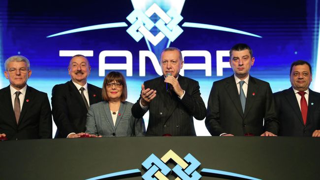 Президент Турции Реджеп Тайип Эрдоган на церемонии открытия Трансанатолийского газопровода (TANAP). 30 ноября 2019 Президент Турции Реджеп Тайип Эрдоган на церемонии открытия Трансанатолийского газопровода (TANAP). 30 ноября 2019