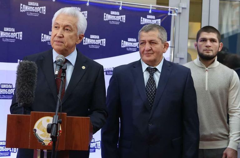 Открытие школы единоборств имени Абдулманапа Нурмагомедова в Дагестане Открытие школы единоборств имени Абдулманапа Нурмагомедова в Дагестане
