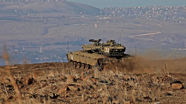 Израильский танк на Голанских высотах. Ноябрь 2019 Израильский танк на Голанских высотах. Ноябрь 2019