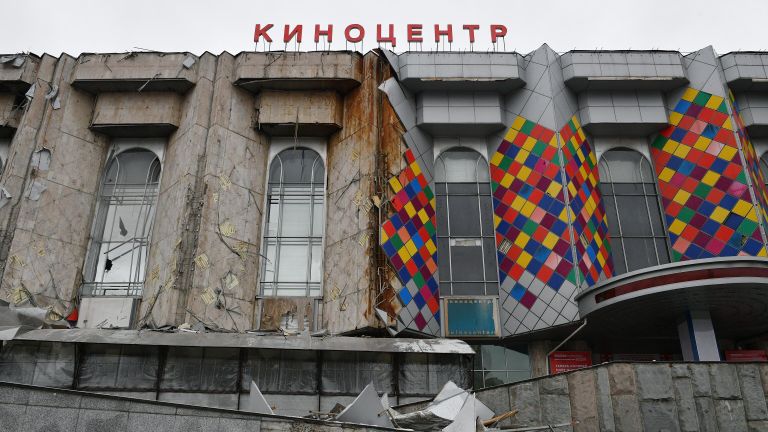 Снос киноцентра Соловей на Красной Пресне в Москве Снос киноцентра Соловей на Красной Пресне в Москве