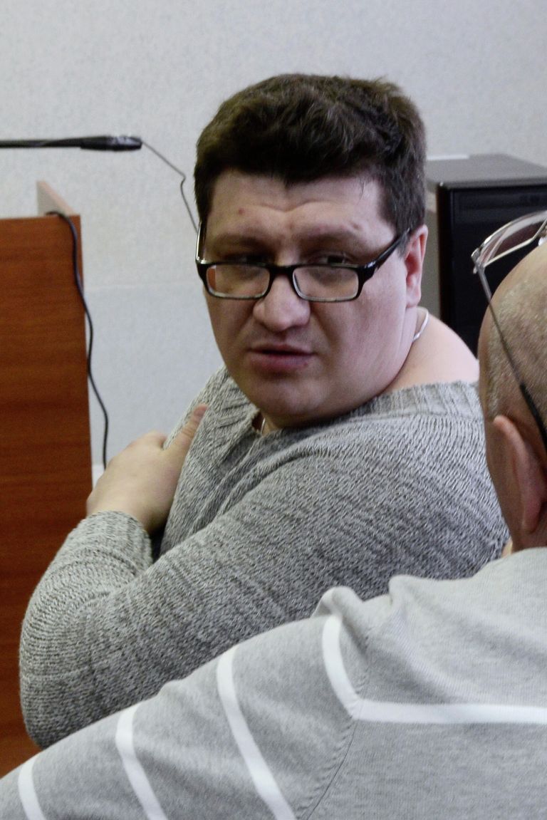 Арт-директор клуба Хромая лошадь Олег Феткулов, приговоренный к 6 годам колонии общего режима, в зале Ленинского районного суда Перми во время оглашения приговора обвиняемым по делу о пожаре в клубе в декабре 2009 года