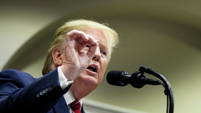 Президент США Донадьд Трамп во время выступления в Белом доме Президент США Донадьд Трамп во время выступления в Белом доме