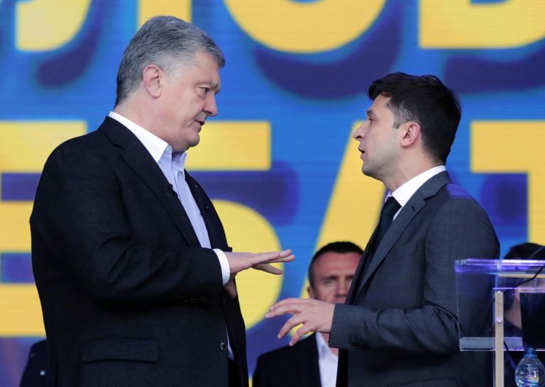 Петр Порошенко и Владимир Зеленский. 2019 год Петр Порошенко и Владимир Зеленский. 2019 год