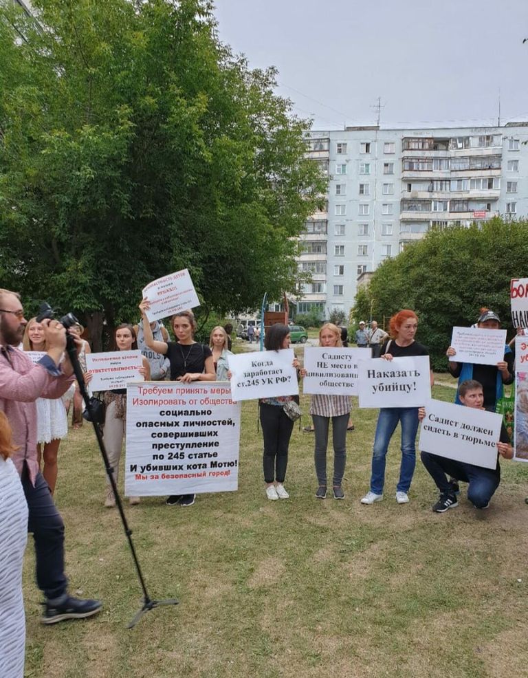 Акция протеста против живодерок