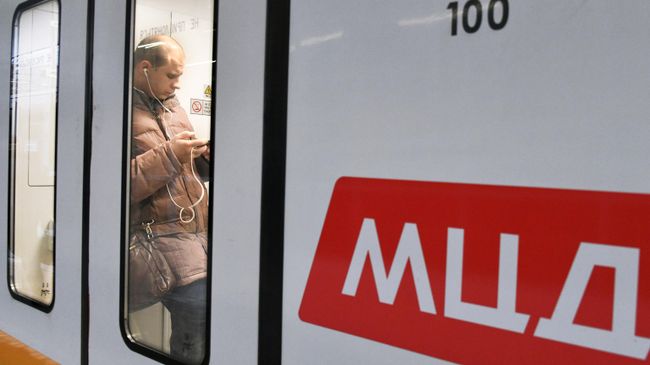 Пассажир в поезде Московского центрального диаметра