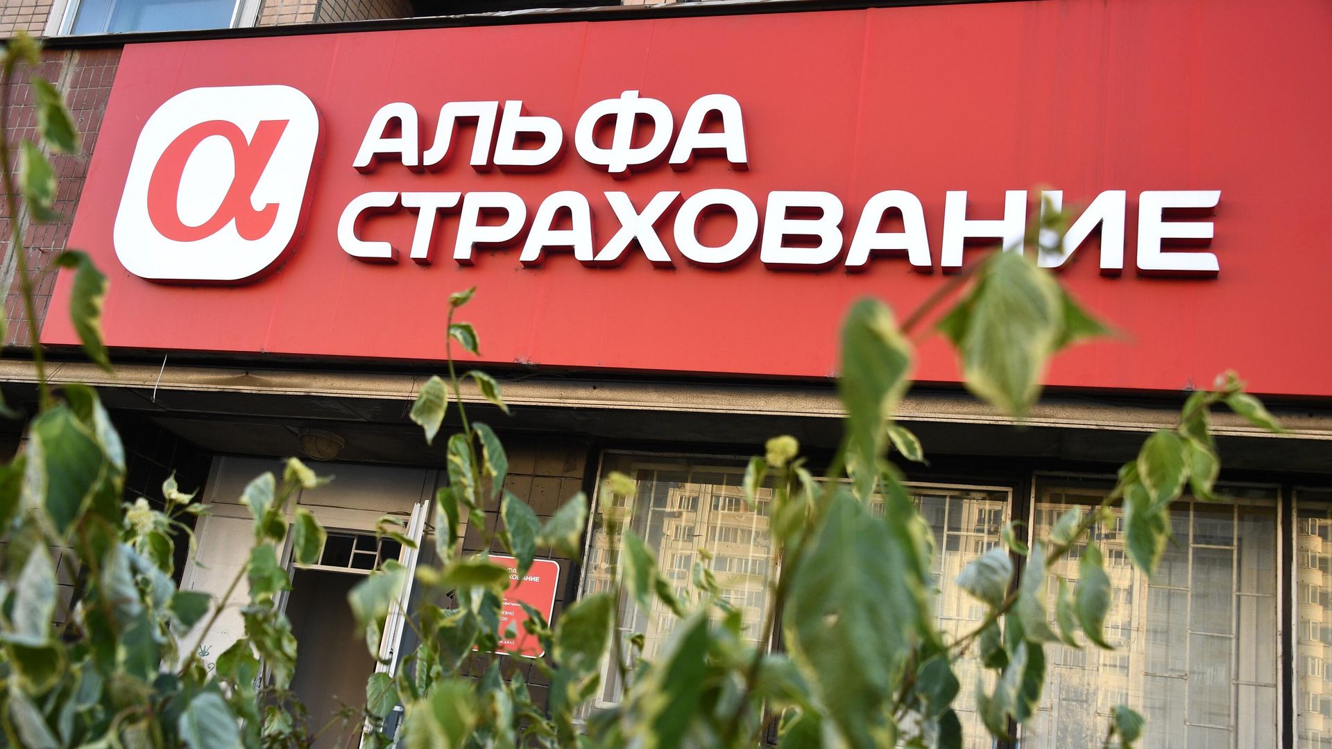 Вывеска страховой компании АльфаСтрахование Вывеска страховой компании АльфаСтрахование - РИА Новости, 1920, 28.04.2023