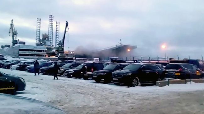 Пожар на авианосце Адмирал Кузнецов Пожар на авианосце Адмирал Кузнецов
