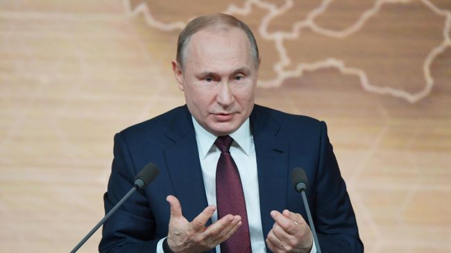 Президент РФ Владимир Путин на большой ежегодной пресс-конференции Президент РФ Владимир Путин на большой ежегодной пресс-конференции
