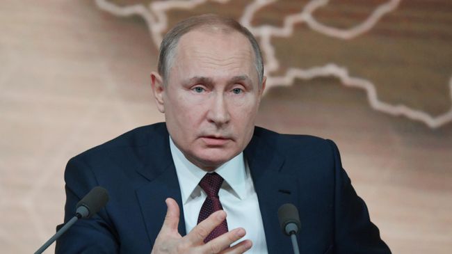 Президент РФ Владимир Путин на большой ежегодной пресс-конференции Президент РФ Владимир Путин на большой ежегодной пресс-конференции