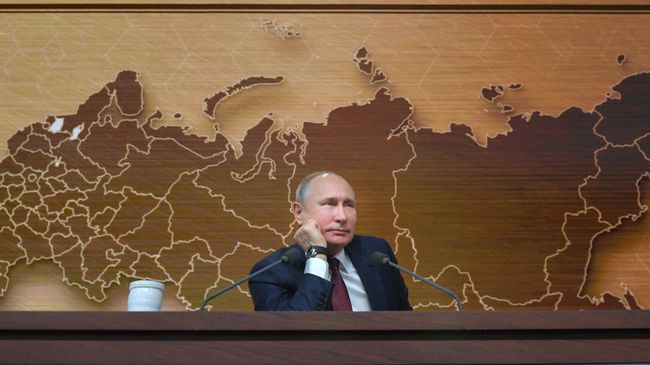 Президент РФ Владимир Путин на большой ежегодной пресс-конференции Президент РФ Владимир Путин на большой ежегодной пресс-конференции