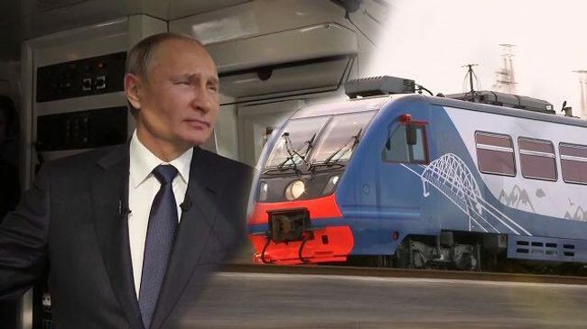 Путин открыл ж/д движение по Крымскому мосту Путин открыл ж/д движение по Крымскому мосту