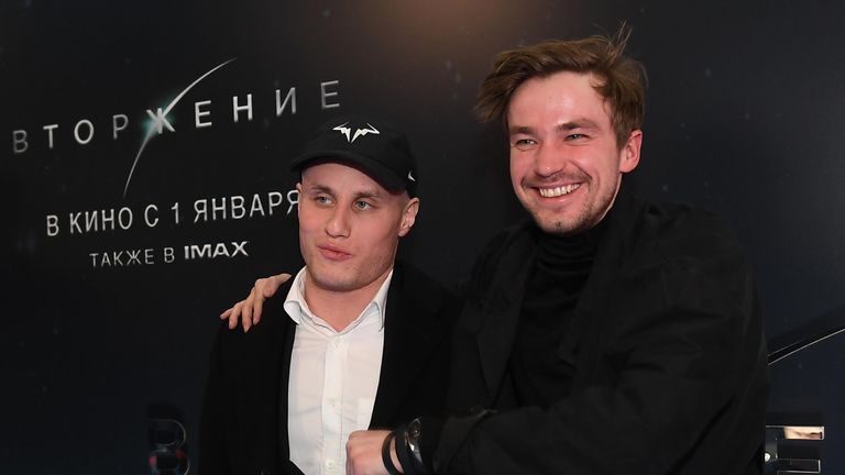 Актеры Никита Кукушкин и Александр Петров на премьере фильма Вторжение Актеры Никита Кукушкин и Александр Петров на премьере фильма Вторжение