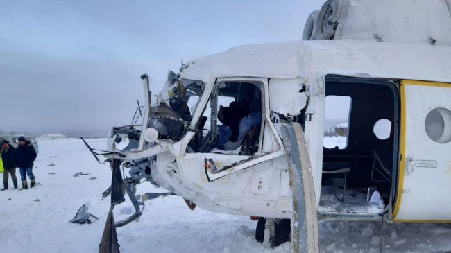 Место жесткой посадки вертолета Ми-8 в Красноярском крае Место жесткой посадки вертолета Ми-8 в Красноярском крае