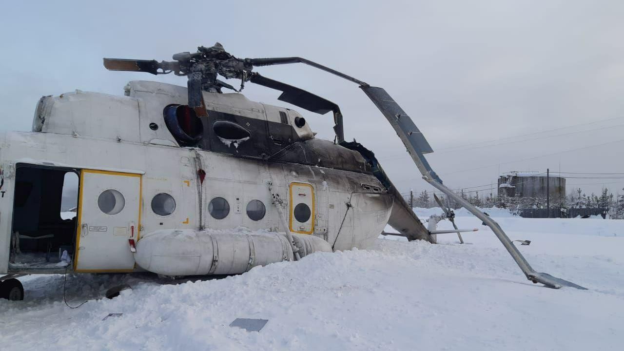 Место жесткой посадки вертолета Ми-8 в Красноярском крае Место жесткой посадки вертолета Ми-8 в Красноярском крае - РИА Новости, 1920, 26.05.2020