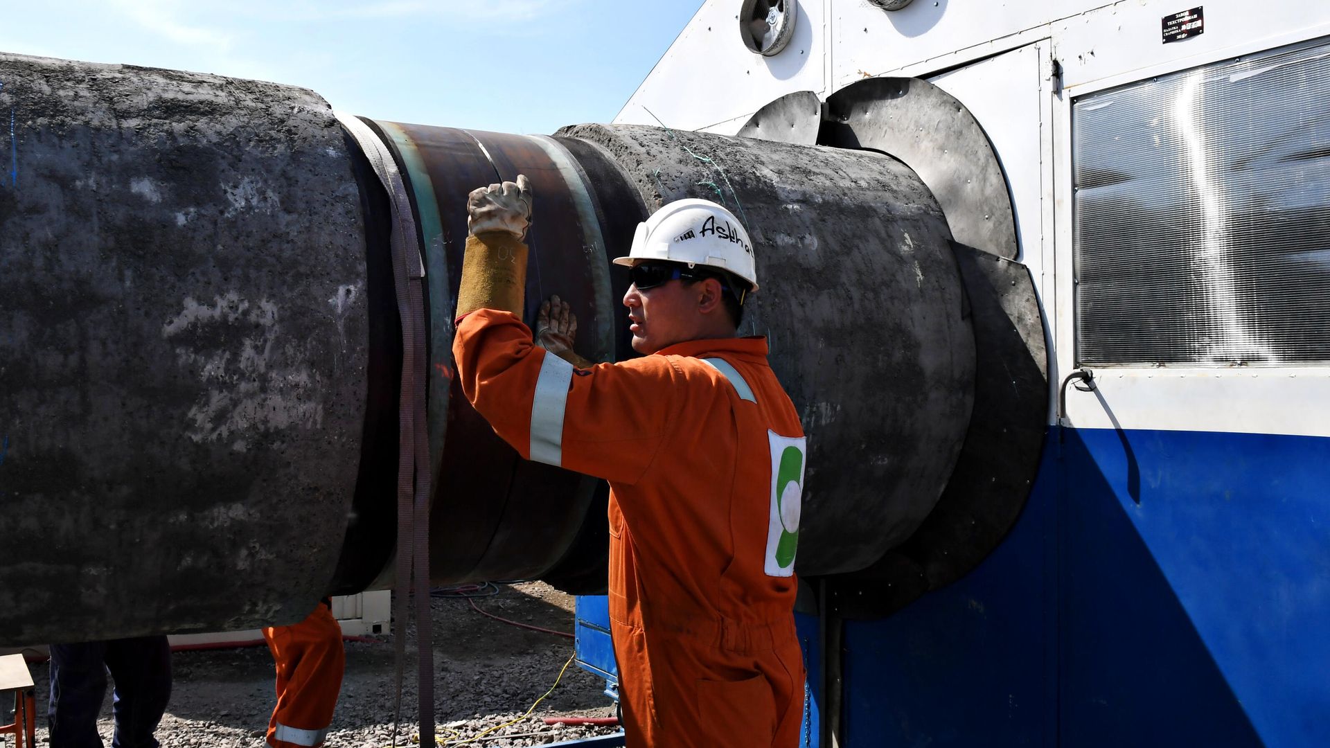 Рабочий на участке строительства газопровода Северный поток — 2 Рабочий на участке строительства газопровода Северный поток — 2 - РИА Новости, 1920, 13.08.2021