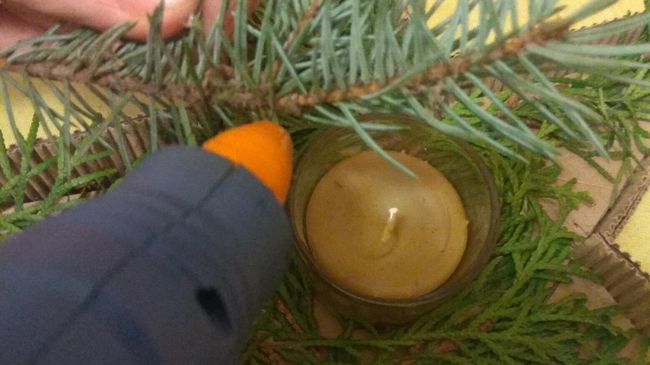 Новогодний подсвечник своими руками