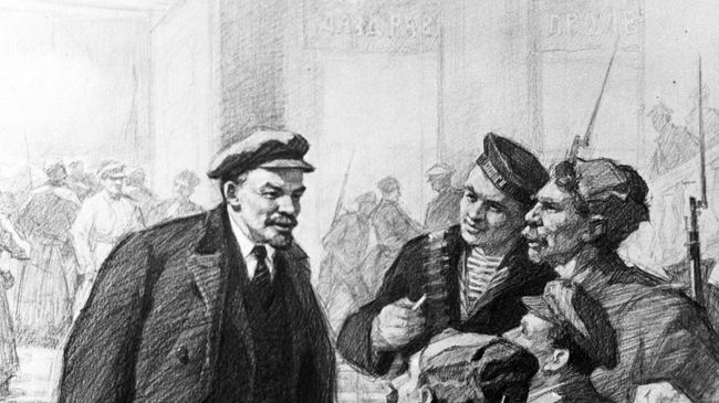 Репродукция рисунка Петра Васильева В. И. Ленин из серии Лениниана. Репродукция рисунка Петра Васильева В. И. Ленин из серии Лениниана.