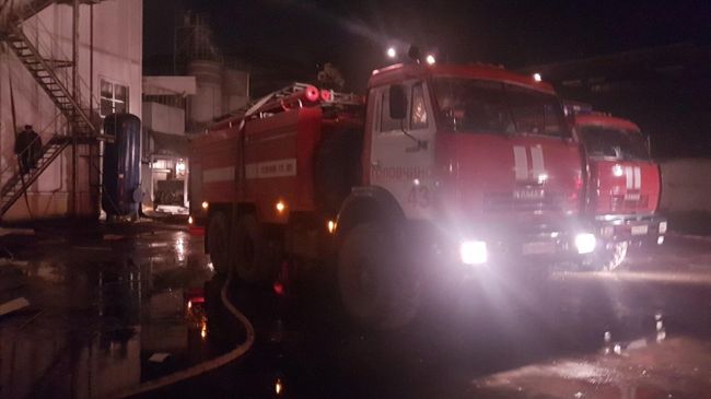 Сотрудники МЧС на комбикормовом заводе в селе Беленькое Белгородской области, где произошел хлопок газовоздушной смеси