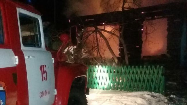 Пожар в Зиминском районе Иркутской области. 15 января 2020 Пожар в Зиминском районе Иркутской области. 15 января 2020