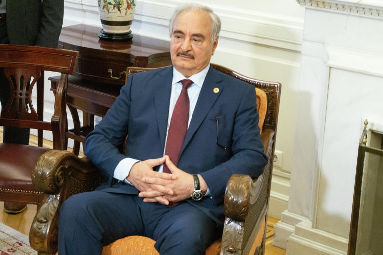 Командующий Ливийской Народной армией маршал Халифа Хафтар в Афинах, Греция. 17 января 2020 Командующий Ливийской Народной армией маршал Халифа Хафтар в Афинах, Греция. 17 января 2020