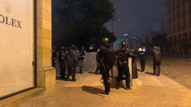 Во время акции протеста в Бейруте