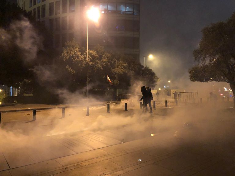 Во время акции протеста в Бейруте