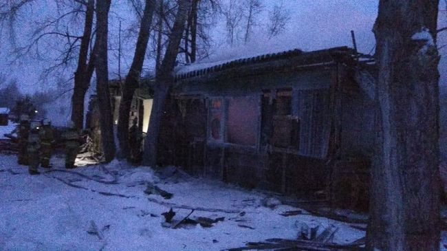 Пожар в жилом доме в Томской области Пожар в жилом доме в Томской области