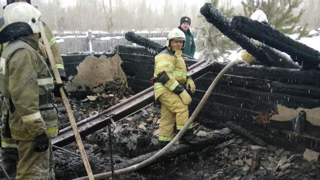 Пожар в жилом доме в Томской области Пожар в жилом доме в Томской области