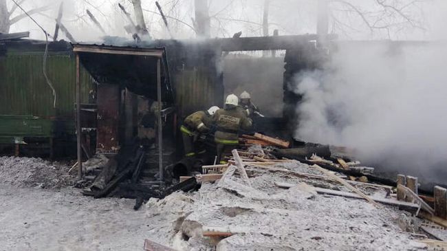 Пожар в жилом доме в Томской области Пожар в жилом доме в Томской области