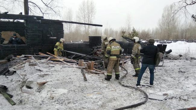 Пожар в жилом доме в Томской области Пожар в жилом доме в Томской области